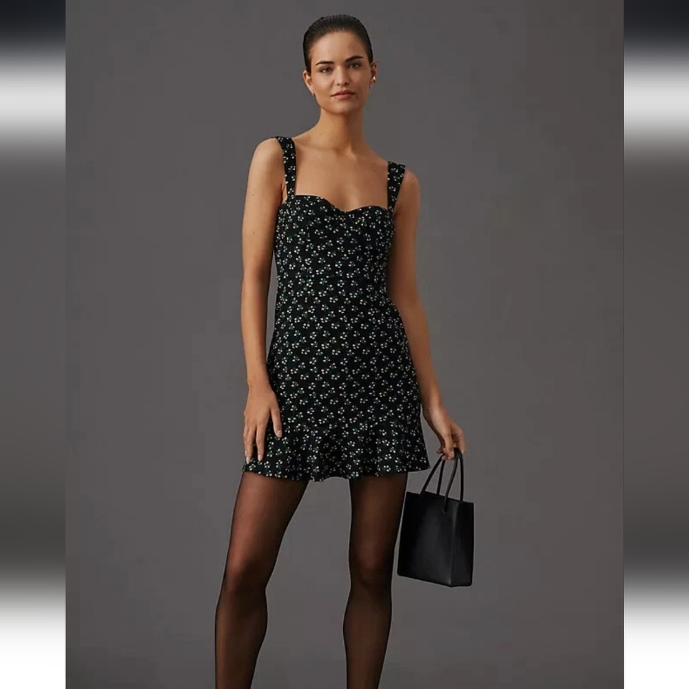 Anthropologie Hutch Ditsy Floral Corset Mini Dress